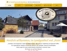 Tablet Screenshot of hotelzumbaecker.de
